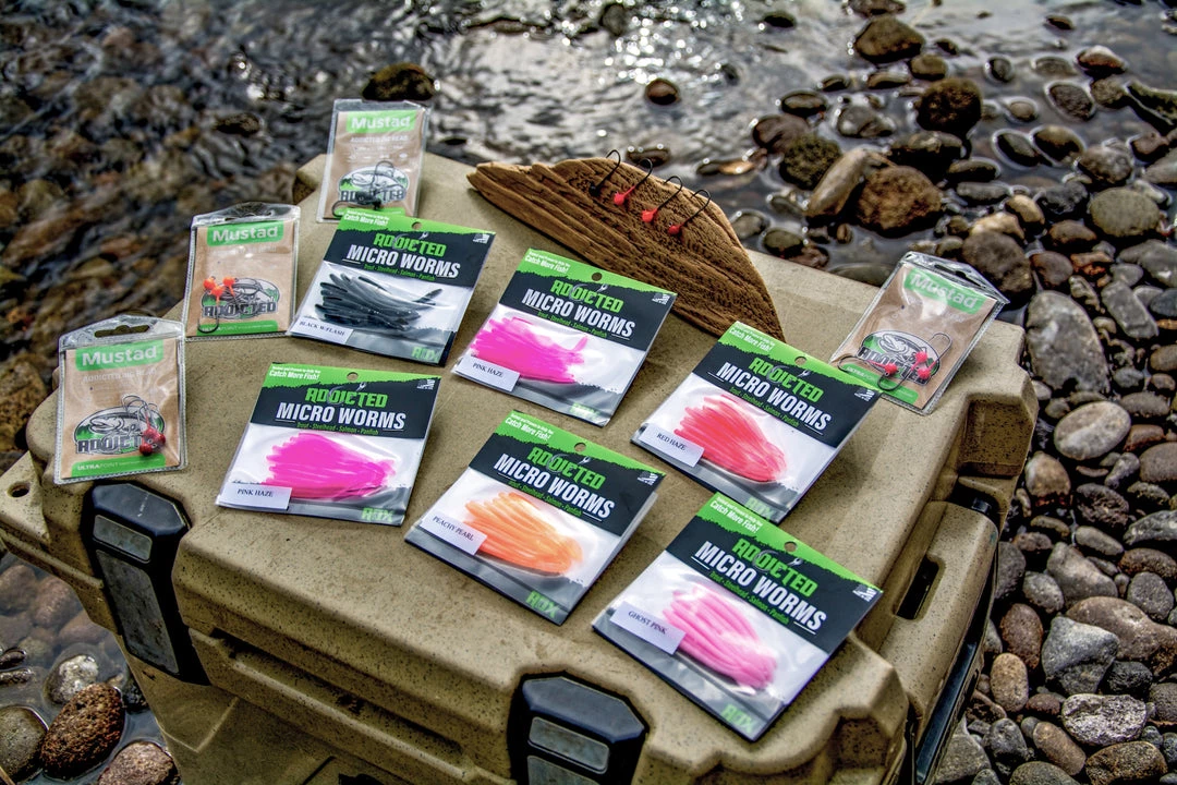 ADX Trout & Panfish Worms Addicted Micro Worm Jig Head (Red) 5 ADX Trout & Panfish Worms Addicted Micro Worm Jig Head (Red)