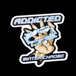 Addicted Fishing Addicted Chrome Ghost Decal Pack 8 Addicted Fishing Addicted Chrome Ghost Decal Pack