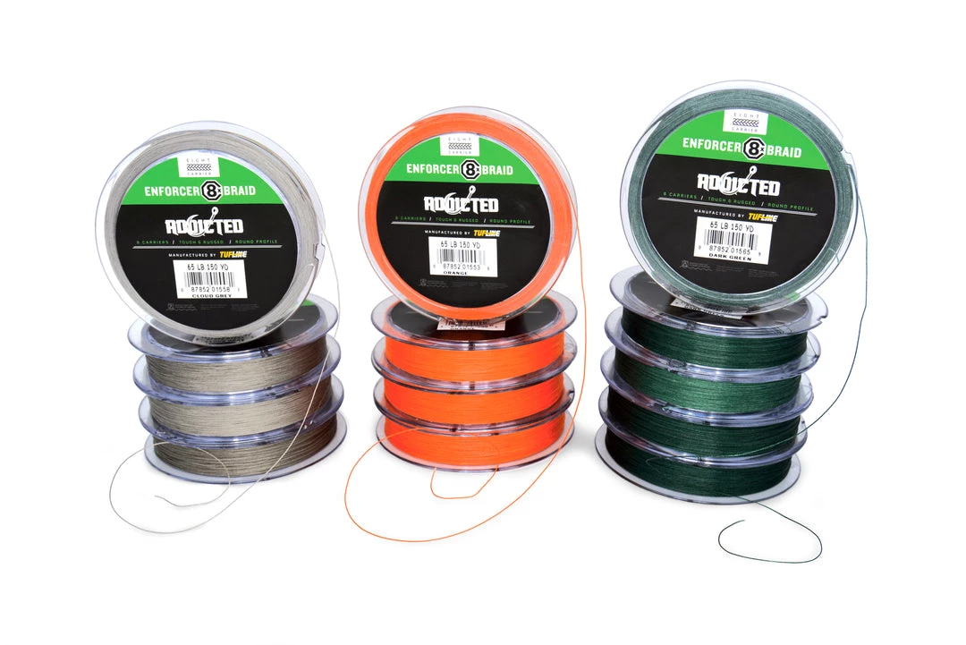 ADX Addicted Braided Line Enforcer Hi-Vis Orange 150 Yd Spool 7 ADX Addicted Braided Line Enforcer Hi-Vis Orange 150 Yd Spool