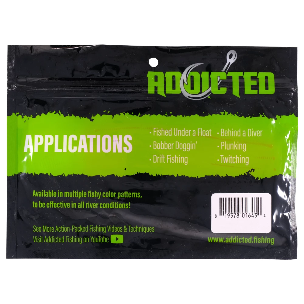 Addicted Fishing Sloppy Smith Steelhead Worms 4 Addicted Fishing Sloppy Smith Steelhead Worms