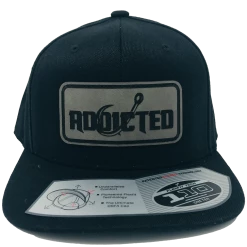 ADX Black Addicted Patch Flatbill Fishing Hats & Beanies