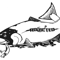 ADX Chinook Decal Black Fishing Decals & Stickers