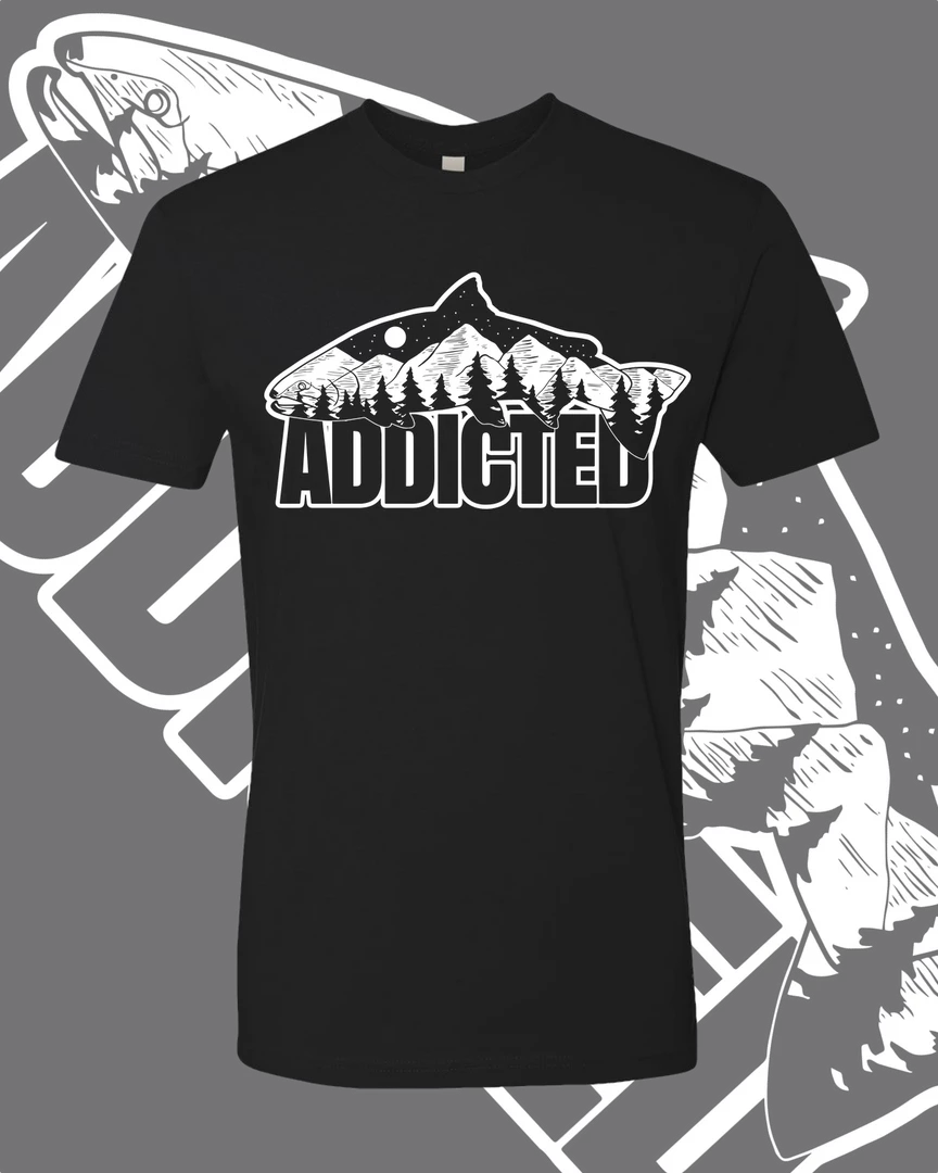 Addicted Fishing Addicted Fish Mountain T-Shirt Hoodies, Tees, & Jackets 4 Addicted Fishing Addicted Fish Mountain T-Shirt Hoodies, Tees, & Jackets