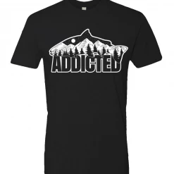 Addicted Fishing Addicted Fish Mountain T-Shirt Hoodies, Tees, & Jackets