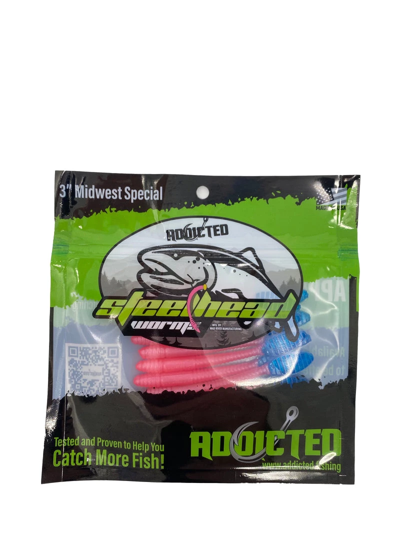 ADX Steelhead Worms & Eggs Miss America Worms - 3" Midwest Special 3 ADX Steelhead Worms & Eggs Miss America Worms - 3" Midwest Special