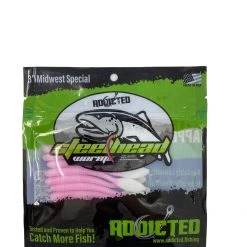 ADX Steelhead Worms & Eggs Ghost Pink Worms - 3