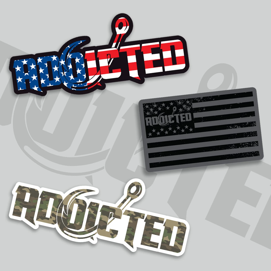 Addicted Fishing "The Freedom" Decal Pack 3 Addicted Fishing "The Freedom" Decal Pack