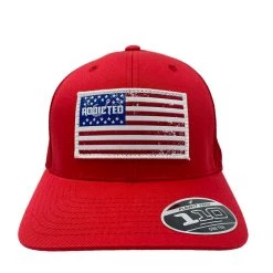 Addicted Fishing Red Freedom Trucker