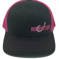 Addicted Fishing Addicted Pink Womens Trucker