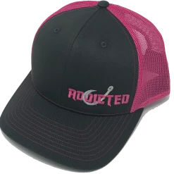 Addicted Fishing Addicted Pink Womens Trucker