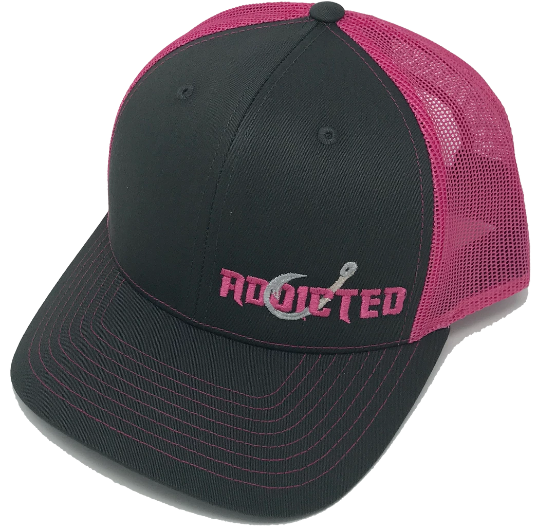 Addicted Fishing Addicted Pink Womens Trucker 2 Addicted Fishing Addicted Pink Womens Trucker