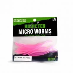ADX Trout & Panfish Worms Nailpolish Pink Addicted Micro Worm