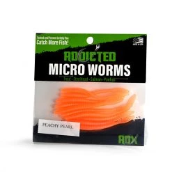 ADX Peachy Pearl Addicted Micro Worm Trout & Panfish Worms