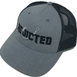 Addicted Fishing Addicted Classic Grey Trucker Fishing Hats & Beanies