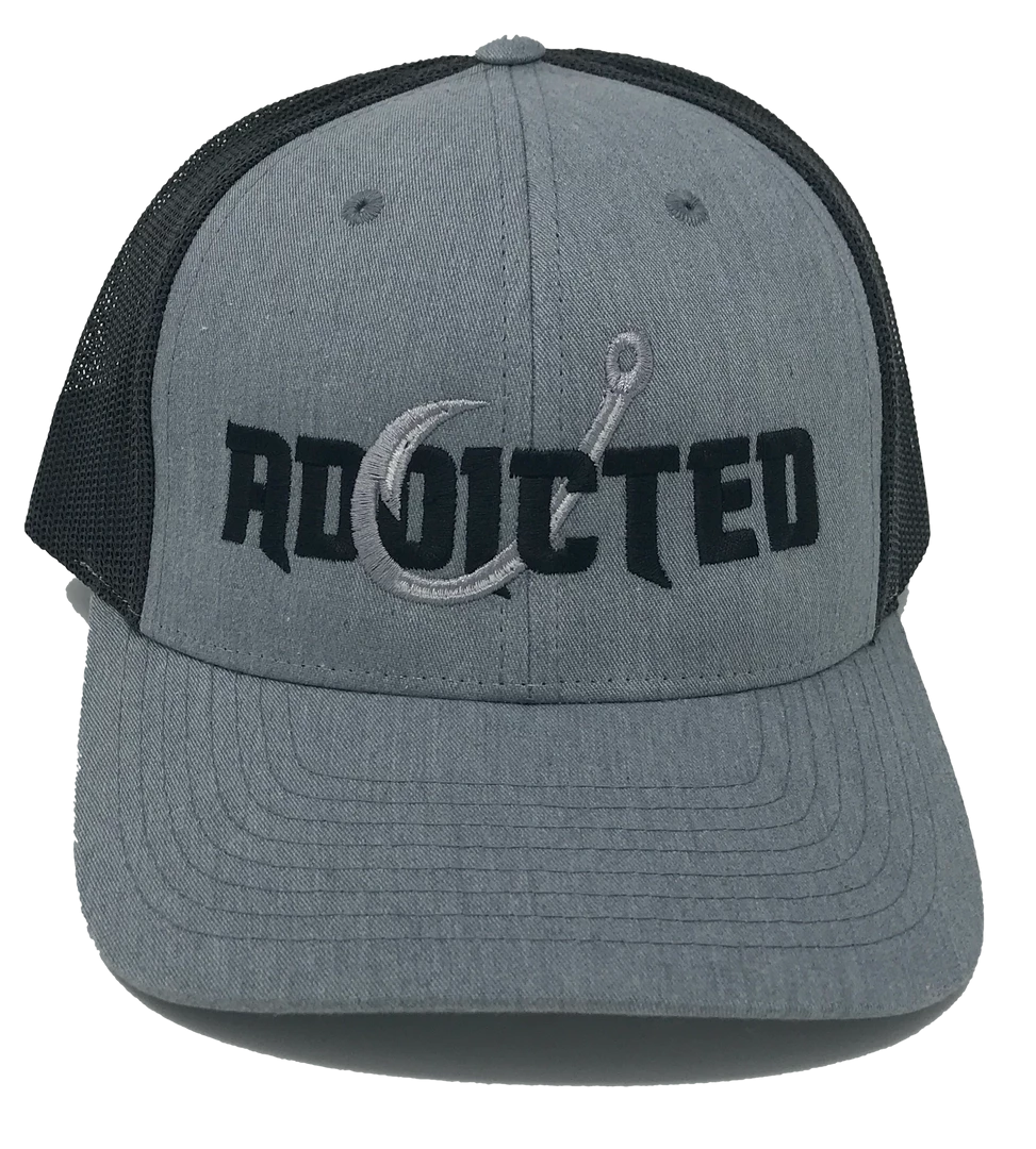 Addicted Fishing Addicted Classic Grey Trucker Fishing Hats & Beanies 3 Addicted Fishing Addicted Classic Grey Trucker Fishing Hats & Beanies