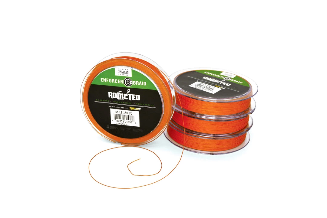 ADX Addicted Braided Line Enforcer Hi-Vis Orange 150 Yd Spool 3 ADX Addicted Braided Line Enforcer Hi-Vis Orange 150 Yd Spool