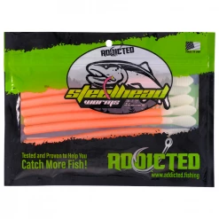 Addicted Fishing Steelhead Worms & Eggs Peach Legend Steelhead Worms