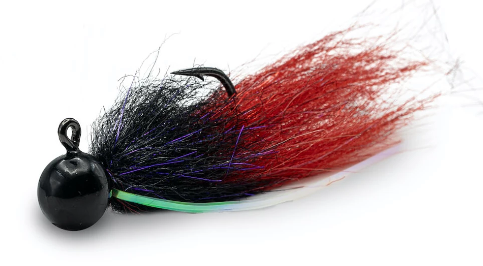 ADX Black On BLACK/Red Tailout Twitcher Jig 3 ADX Black On BLACK/Red Tailout Twitcher Jig