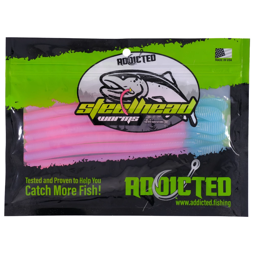 Addicted Fishing Sloppy Smith Steelhead Worms 3 Addicted Fishing Sloppy Smith Steelhead Worms