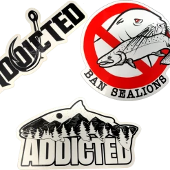 ADX Fishing Decals & Stickers Addicted White Out Decal Pack